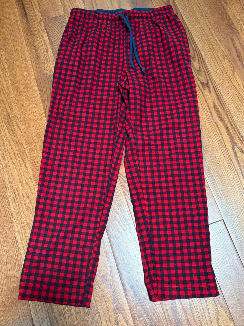 Nautica Red and Navy Plaid Drawstring Lounge Pajama Pants Size M